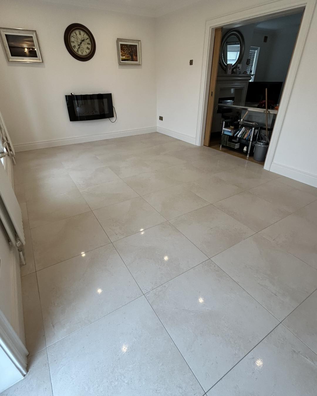 floor square tiles marble shiny by Neil's Cleaning